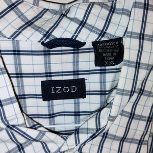 IZOD Men's Blue Plaid Shirt